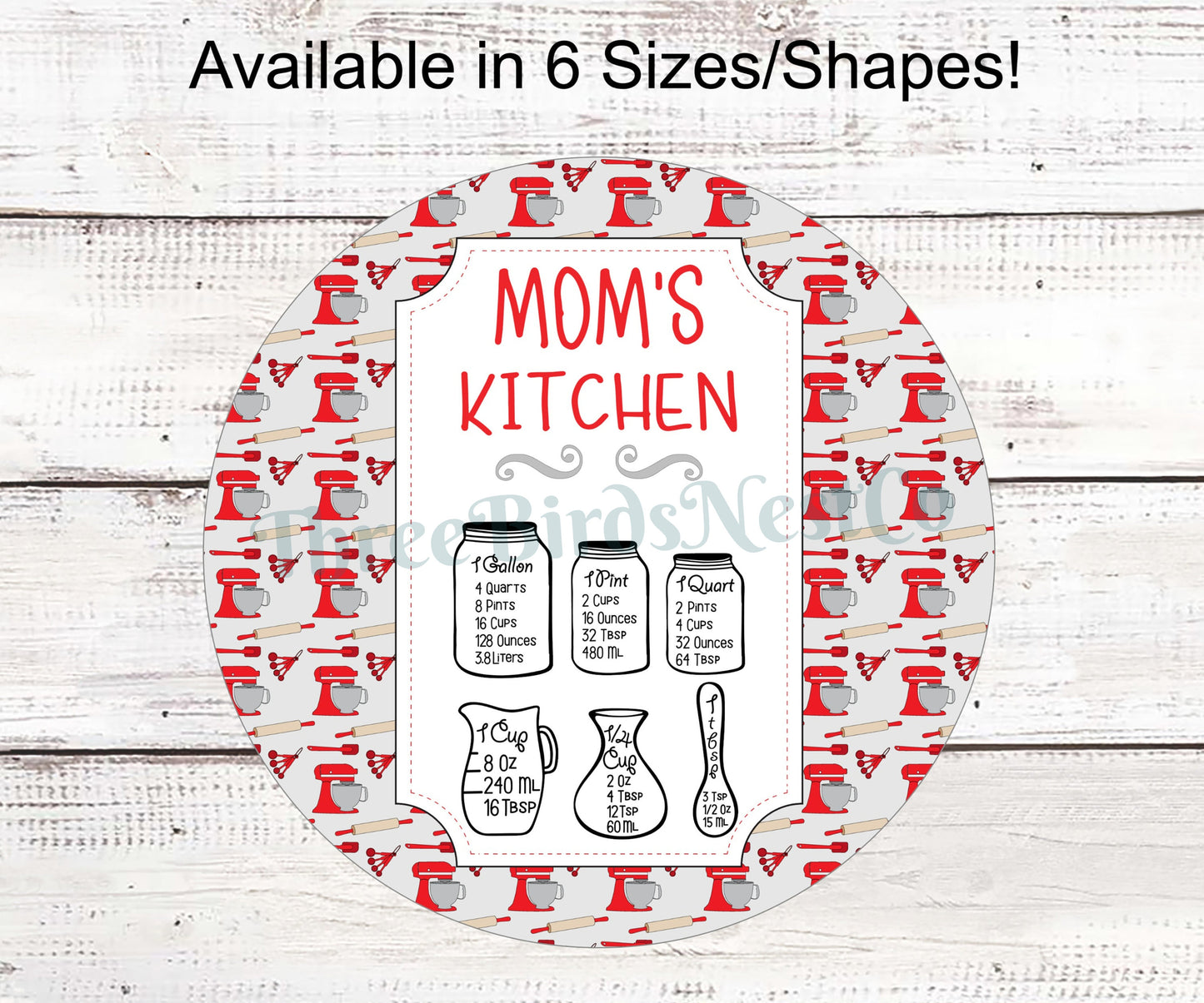 Moms Kitchen Measurements Sign