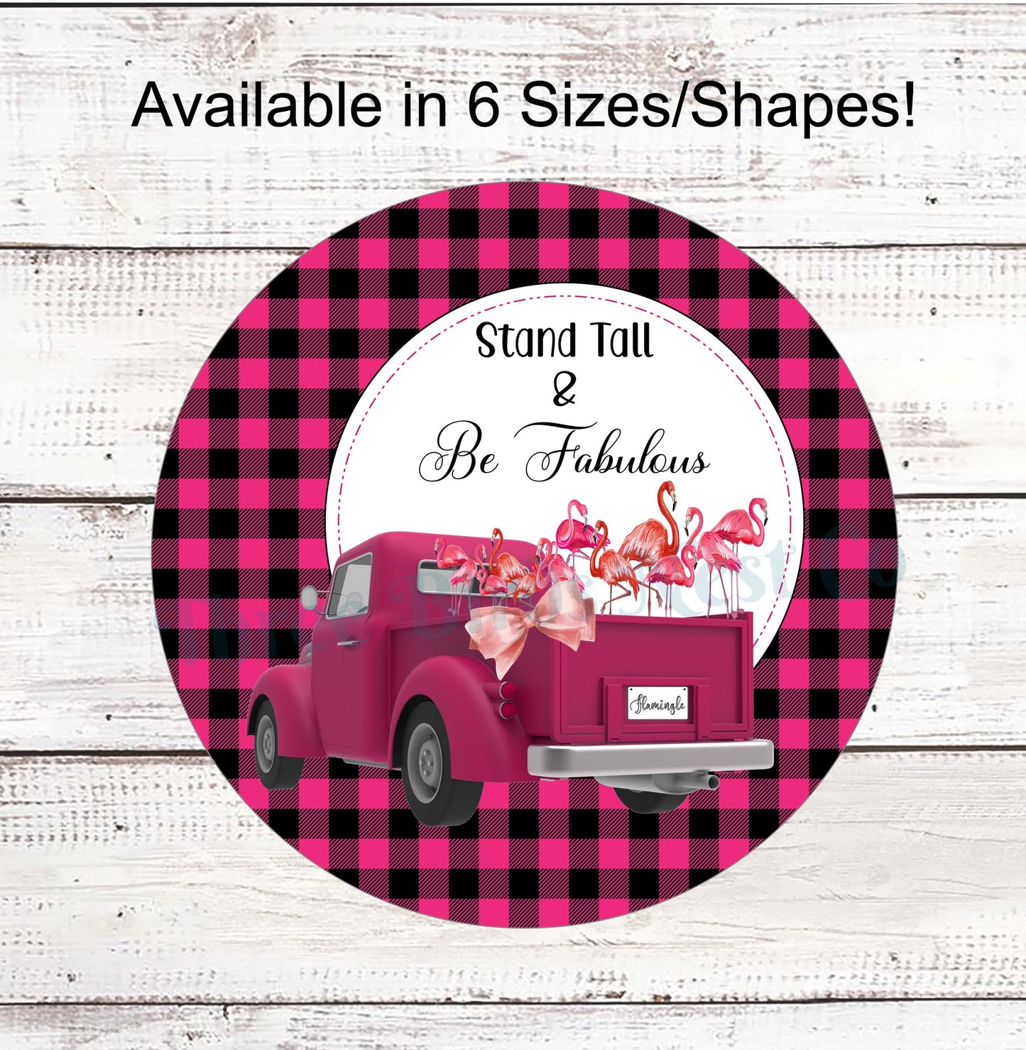 Pink Flamingo Truck Sign