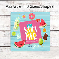 Summertime Sign - Watermelon Wreath Sign - Watermelon Sign - Sweet Summertime Sign - Summer Wreath Signs - Ice Cream Sign - Donut Sign