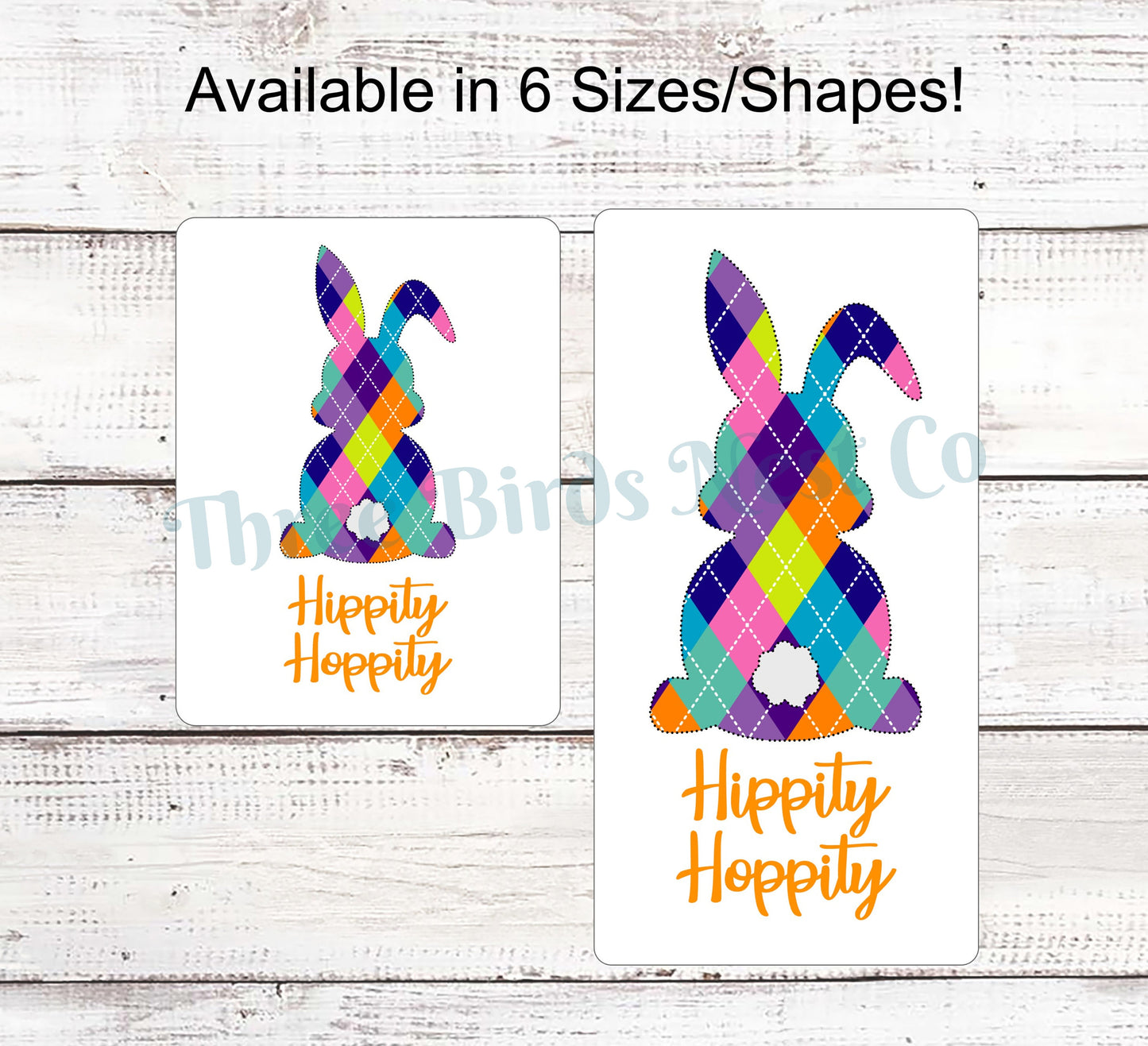 Hippity Hoppity Argyle Easter Bunny Sign