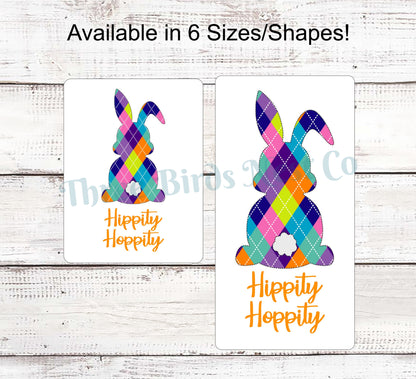 Hippity Hoppity Argyle Easter Bunny Sign