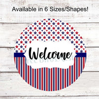 Patriotic Welcome Stars and Bars Sign