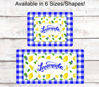 
              Lemonade Lemons, Blueberries and Gingham Sign- Royal
            