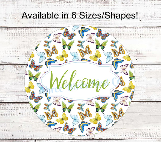 Watercolor Butterflies Welcome