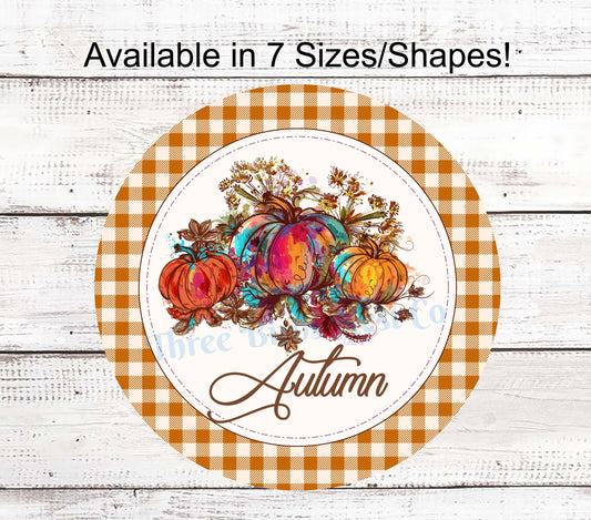 Fashion Pumpkins Fall Welcome Sign