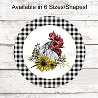 Sunflower Rooster Sign