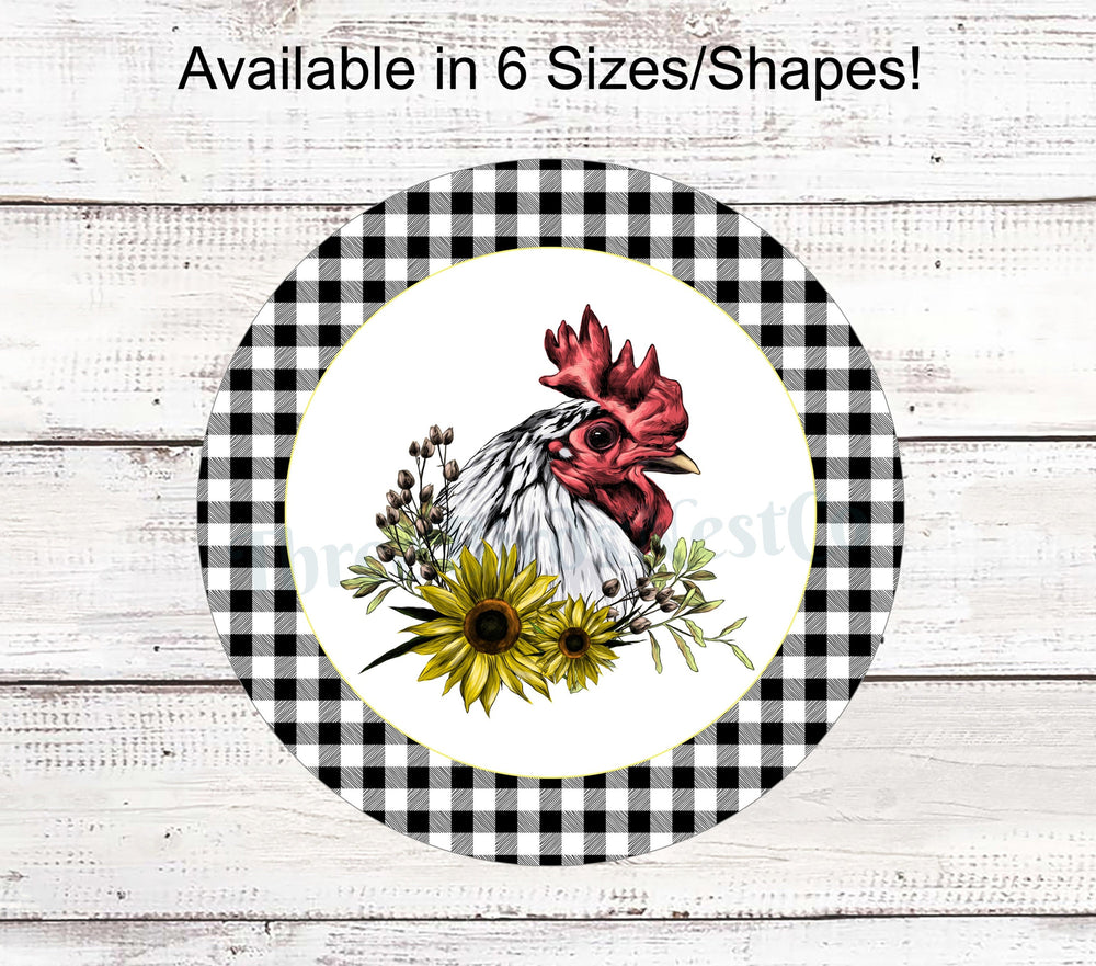 Sunflower Rooster Sign