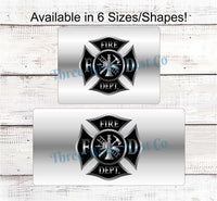
              Black and Silver Firefighter Shield Sign
            