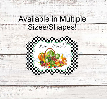 Farmers Market Sign - Farm Fresh Sign - Farmers Market Stand - Farmers Market Wreath - Vegetable Sign - Farm Wreath Signs