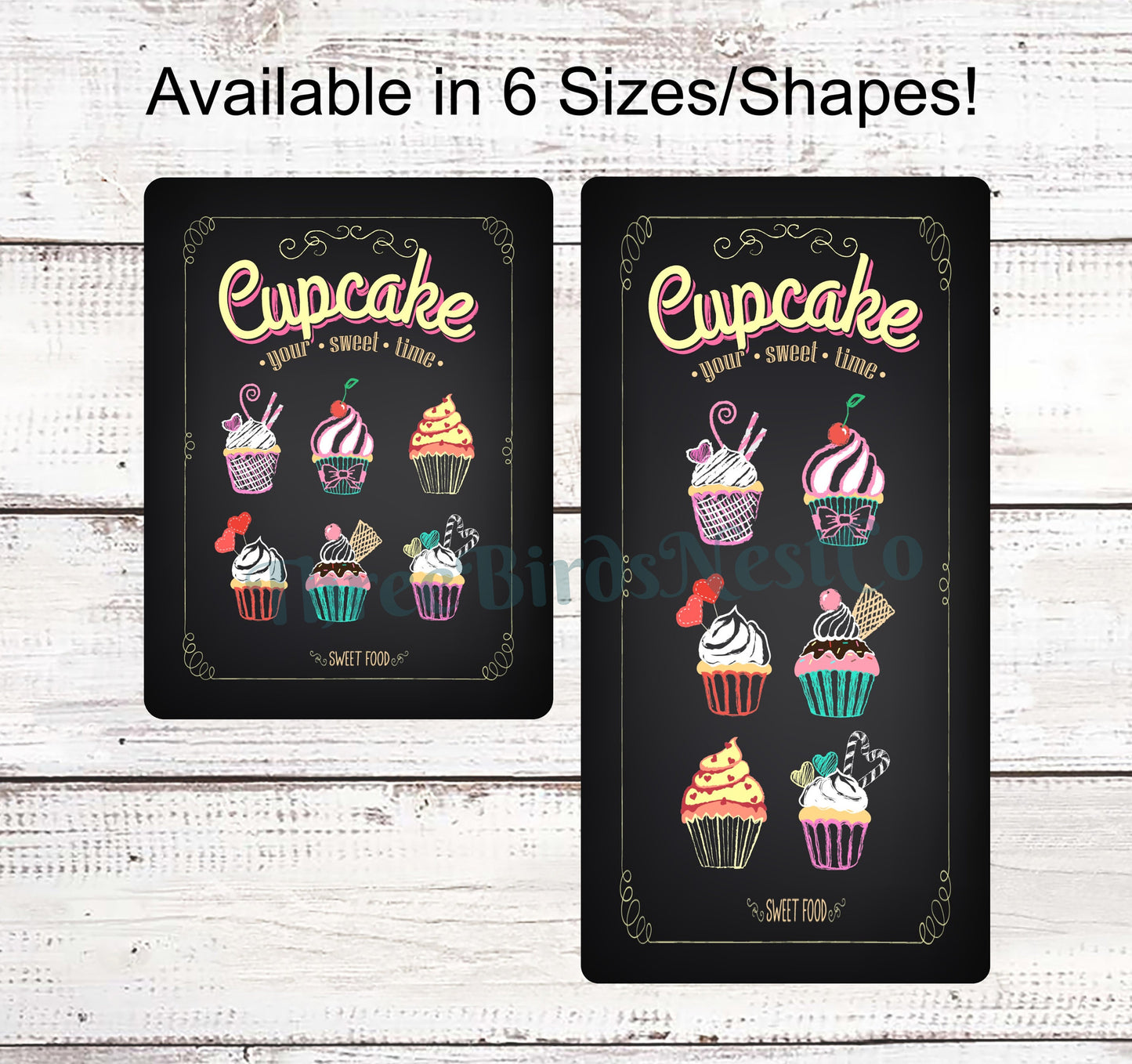 Chalkboard Cupcakes Sign