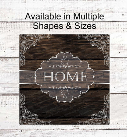 Lace Wood Home Sign