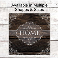 Lace Wood Home Sign