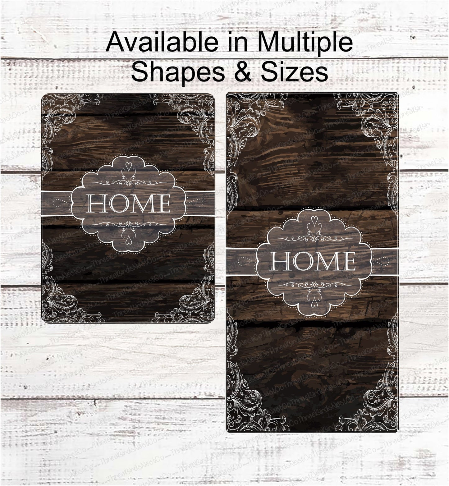 Lace Wood Home Sign