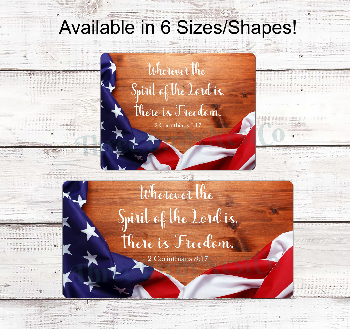 The Spirit of the Lord American Flag Sign