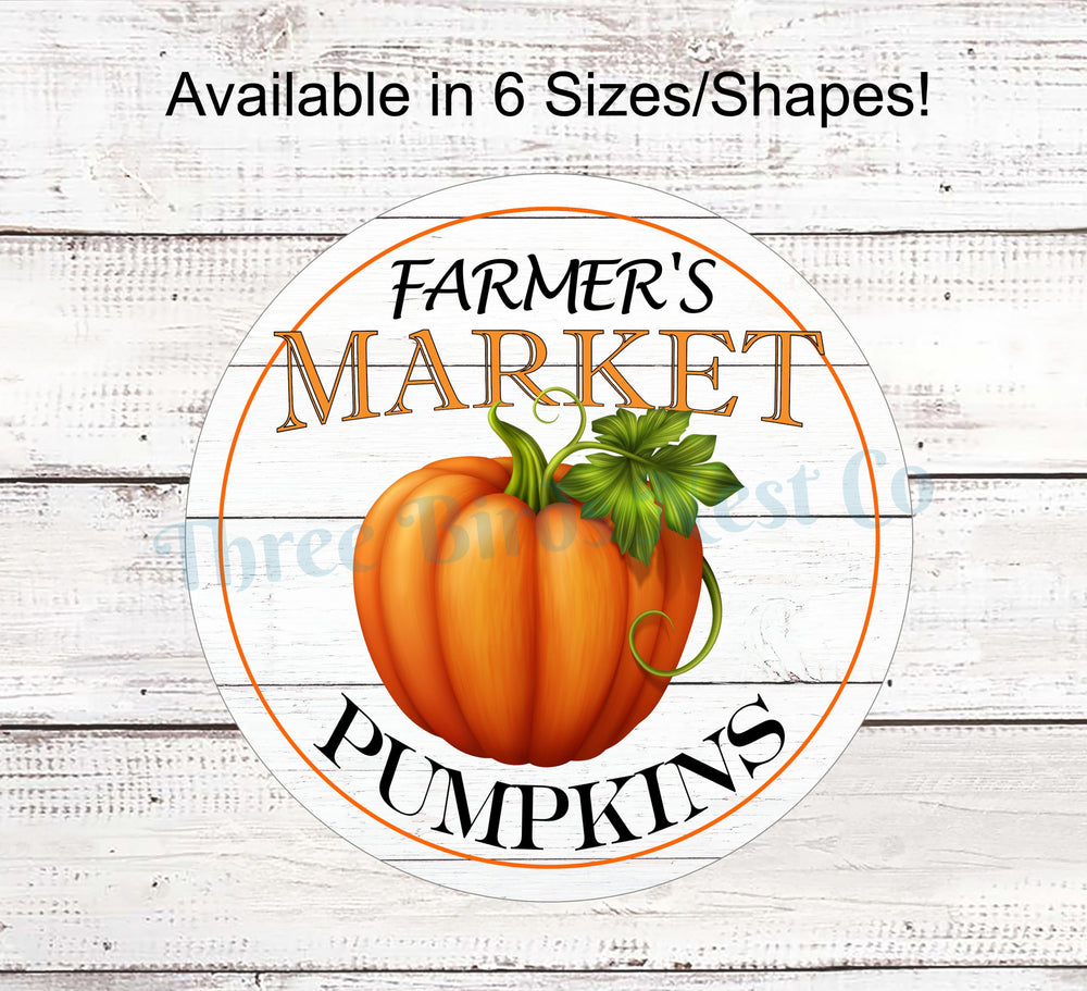 Farmers Market Pumpkins Sign