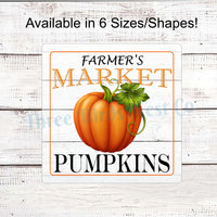 Farmers Market Pumpkins Sign