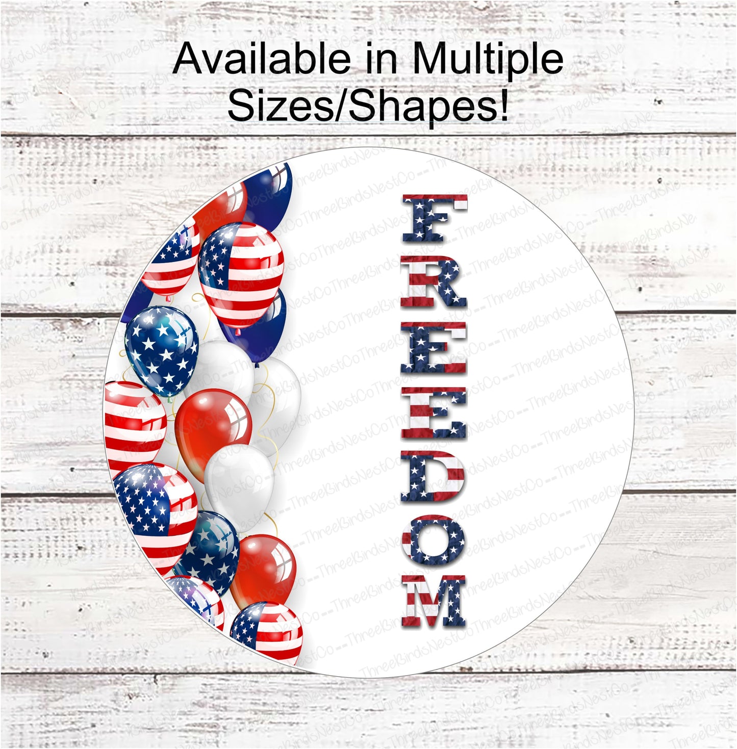 Freedom Balloons Patriotic Sign