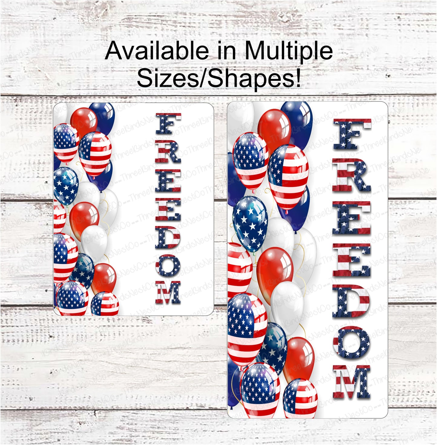 Freedom Balloons Patriotic Sign