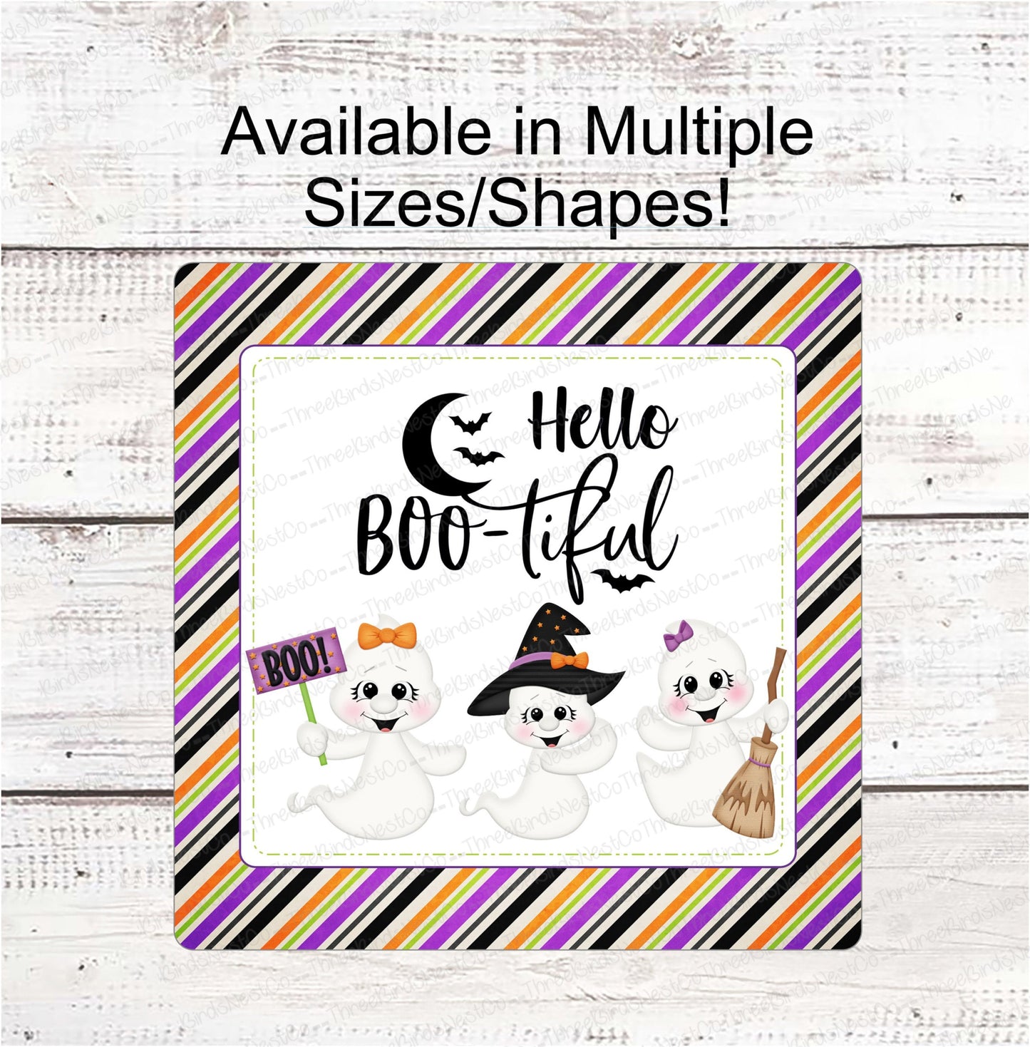 Hello Bootiful Halloween Ghosts Sign