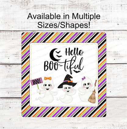 Hello Bootiful Halloween Ghosts Sign