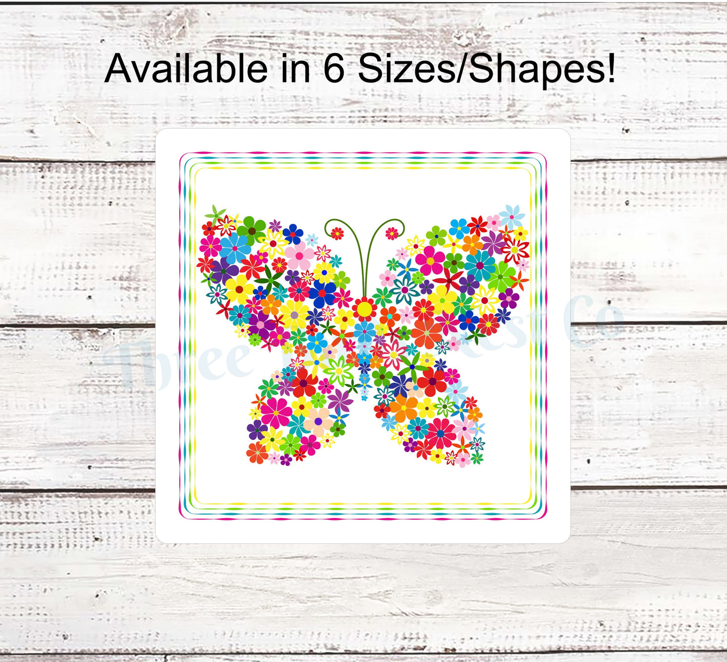 Bright Floral Butterfly Welcome