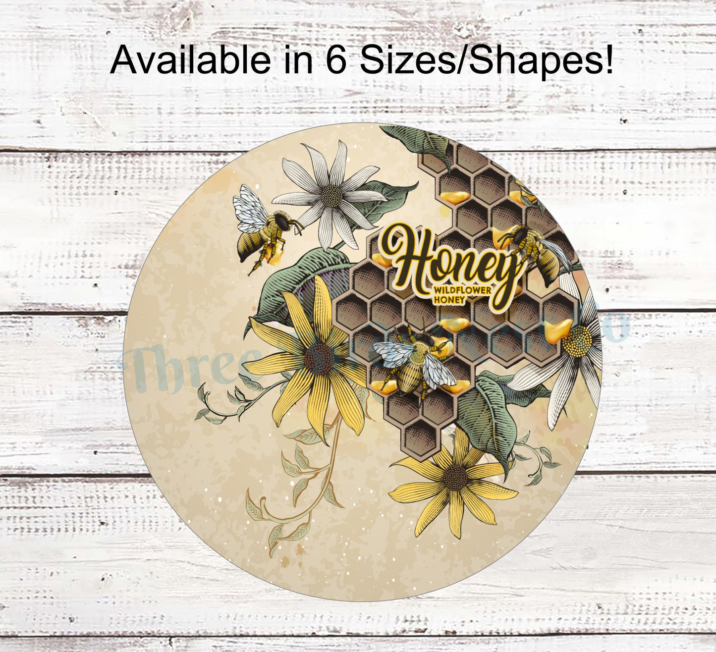 Honey Bees Honeycomb Sign