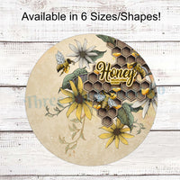 Honey Bees Honeycomb Sign