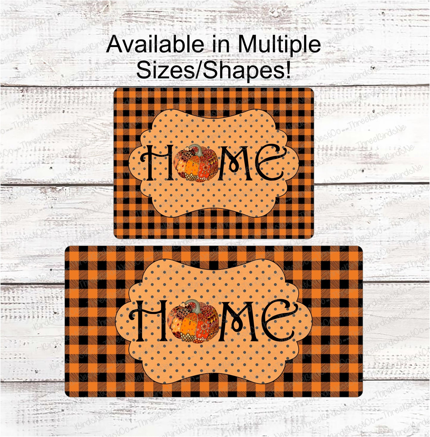 Patchwork Pumpkin Home Fall Sign