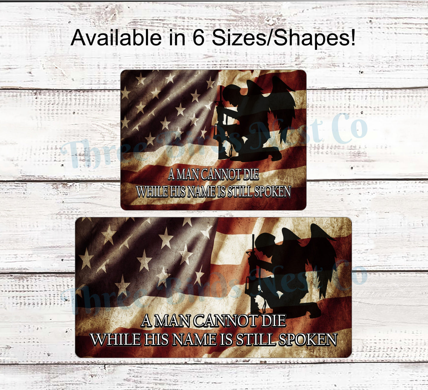 Military Angel American Flag Sign