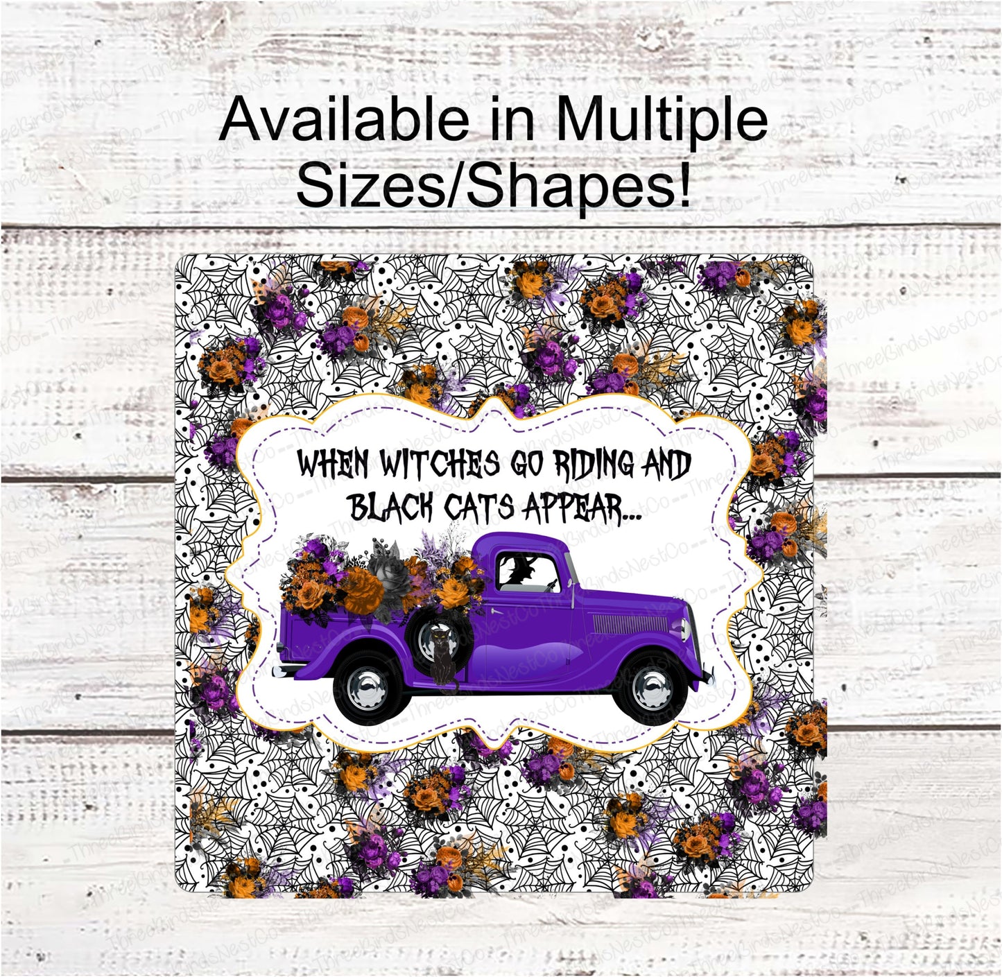 Halloween Witch Truck Sign