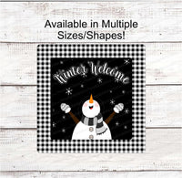 
              Snowman Sign - Snowman Welcome Sign - Welcome Wreath Sign - Welcome Winter Sign - Winter Welcome Sign - Welcome Wreath Signs
            