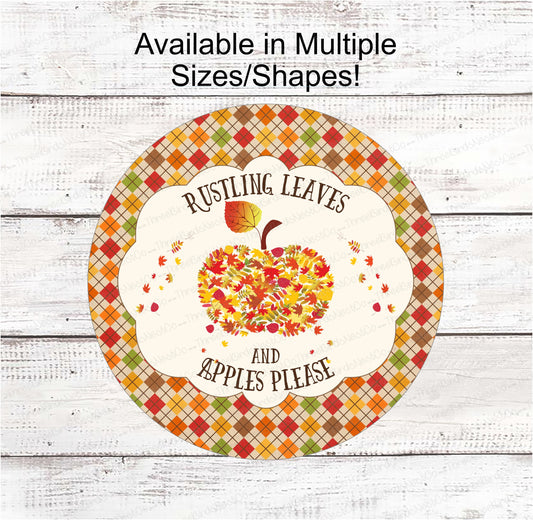 Rustling Leaves and Apples Please Fall Sign