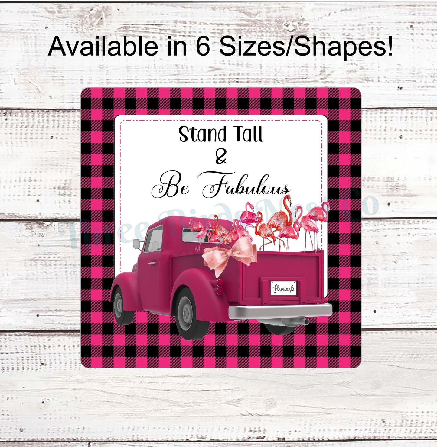 Pink Flamingo Truck Sign