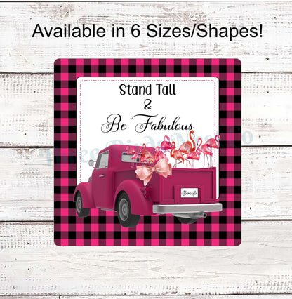 Pink Flamingo Truck Sign
