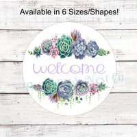 Succulents Welcome Sign