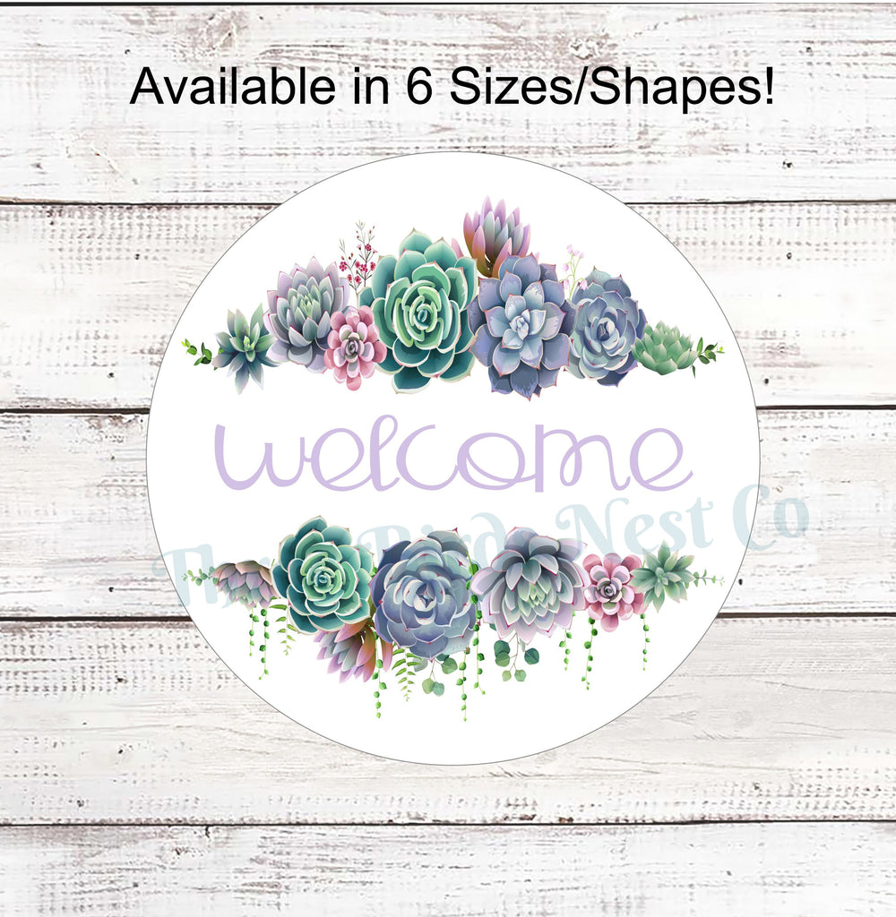 Succulents Welcome Sign