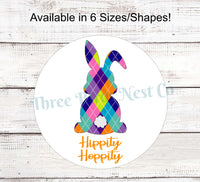 
              Hippity Hoppity Argyle Easter Bunny Sign
            
