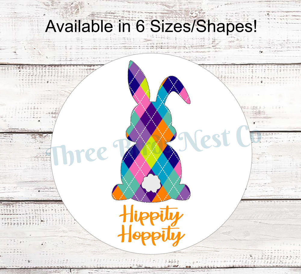Hippity Hoppity Argyle Easter Bunny Sign