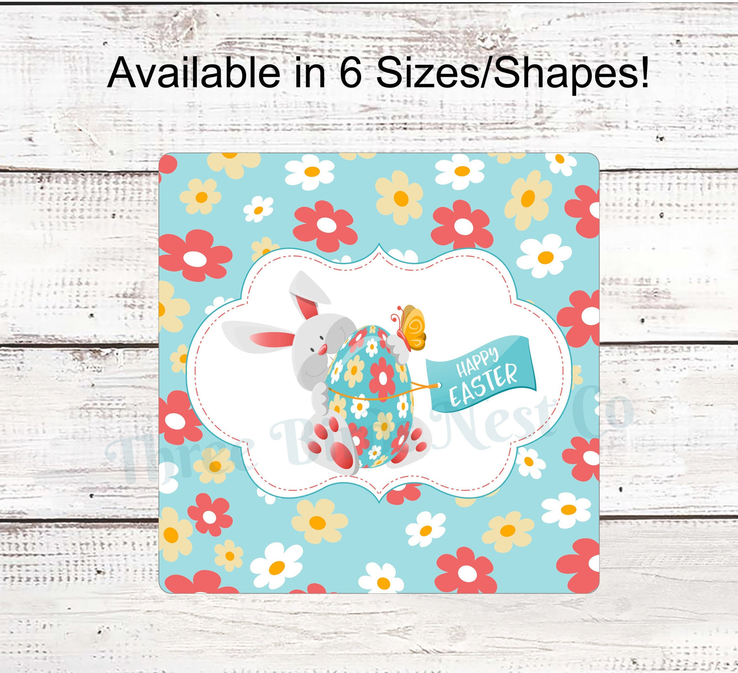 Happy Easter Bunny and Egg Tag Sign