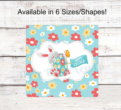 Happy Easter Bunny and Egg Tag Sign