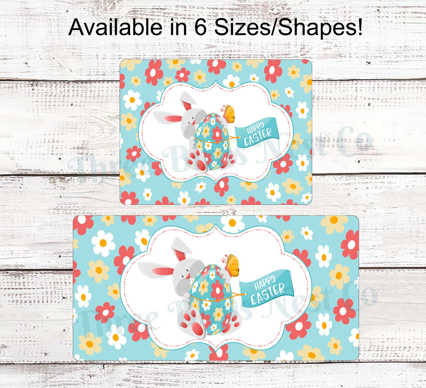 Happy Easter Bunny and Egg Tag Sign
