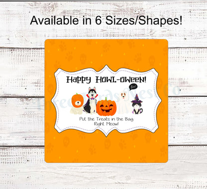 Happy Howl-oween Cats and Dogs Halloween Sign