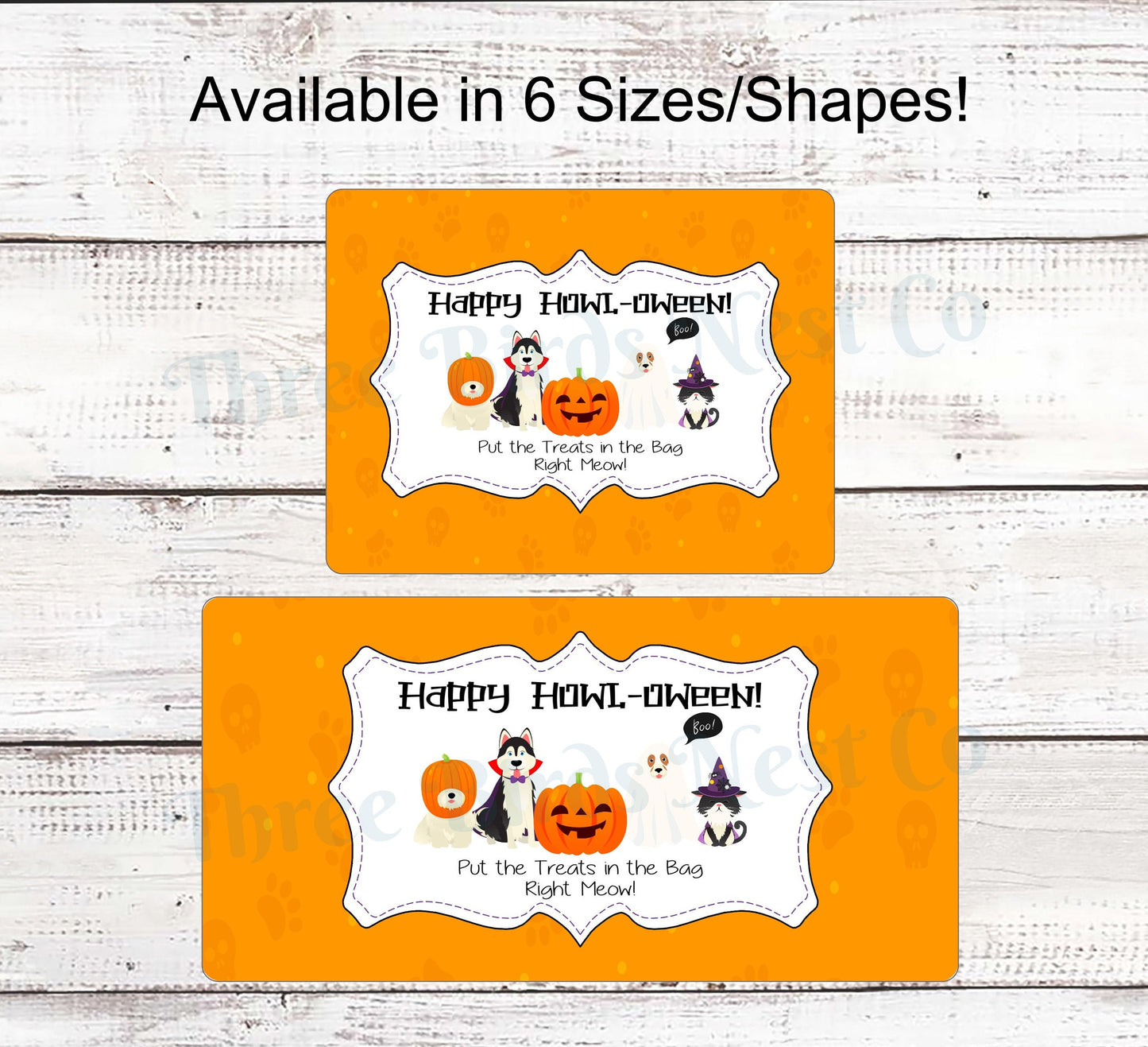 Happy Howl-oween Cats and Dogs Halloween Sign