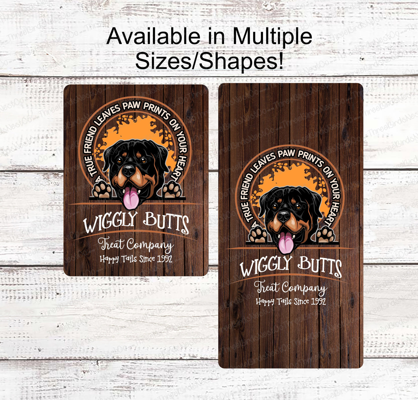Wiggly Butts Treats Sign- Rottweiler