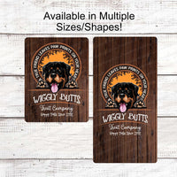 Wiggly Butts Treats Sign- Rottweiler