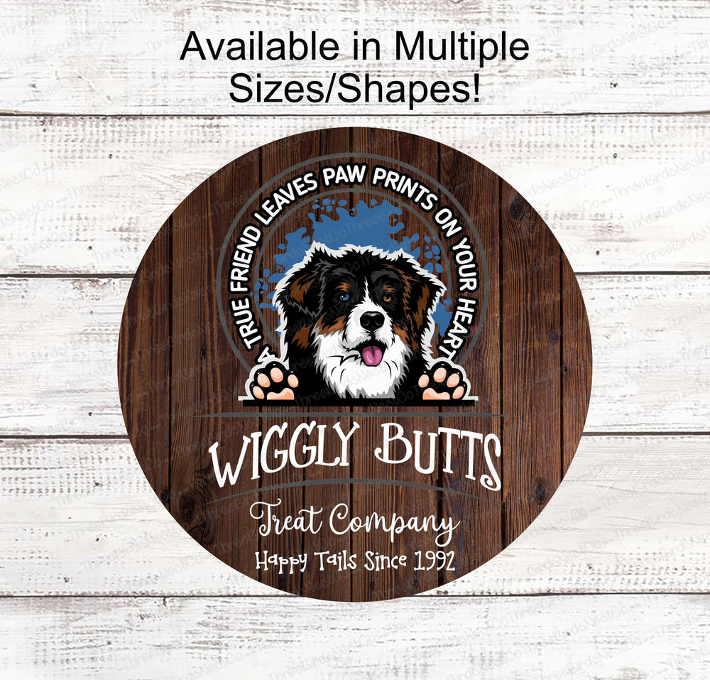 Wiggly Butts Treats Sign- Australian Shepherd