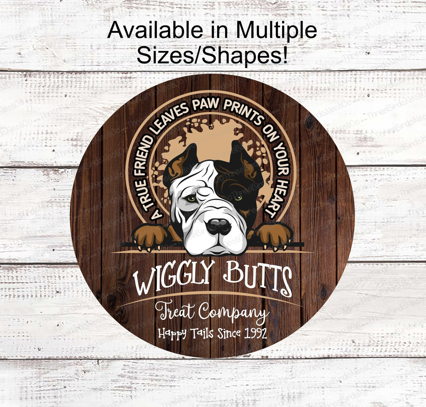 Wiggly Butts Treats Sign- Pit Bull