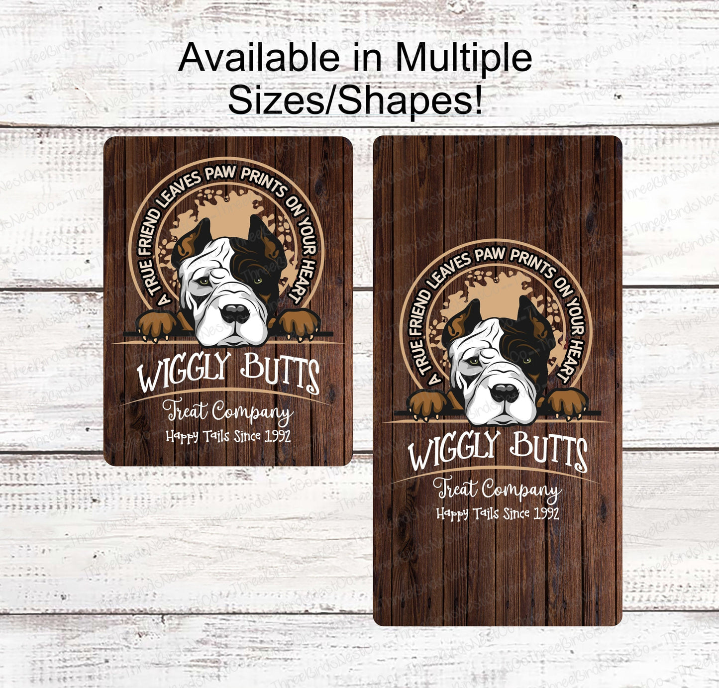 Wiggly Butts Treats Sign- Pit Bull