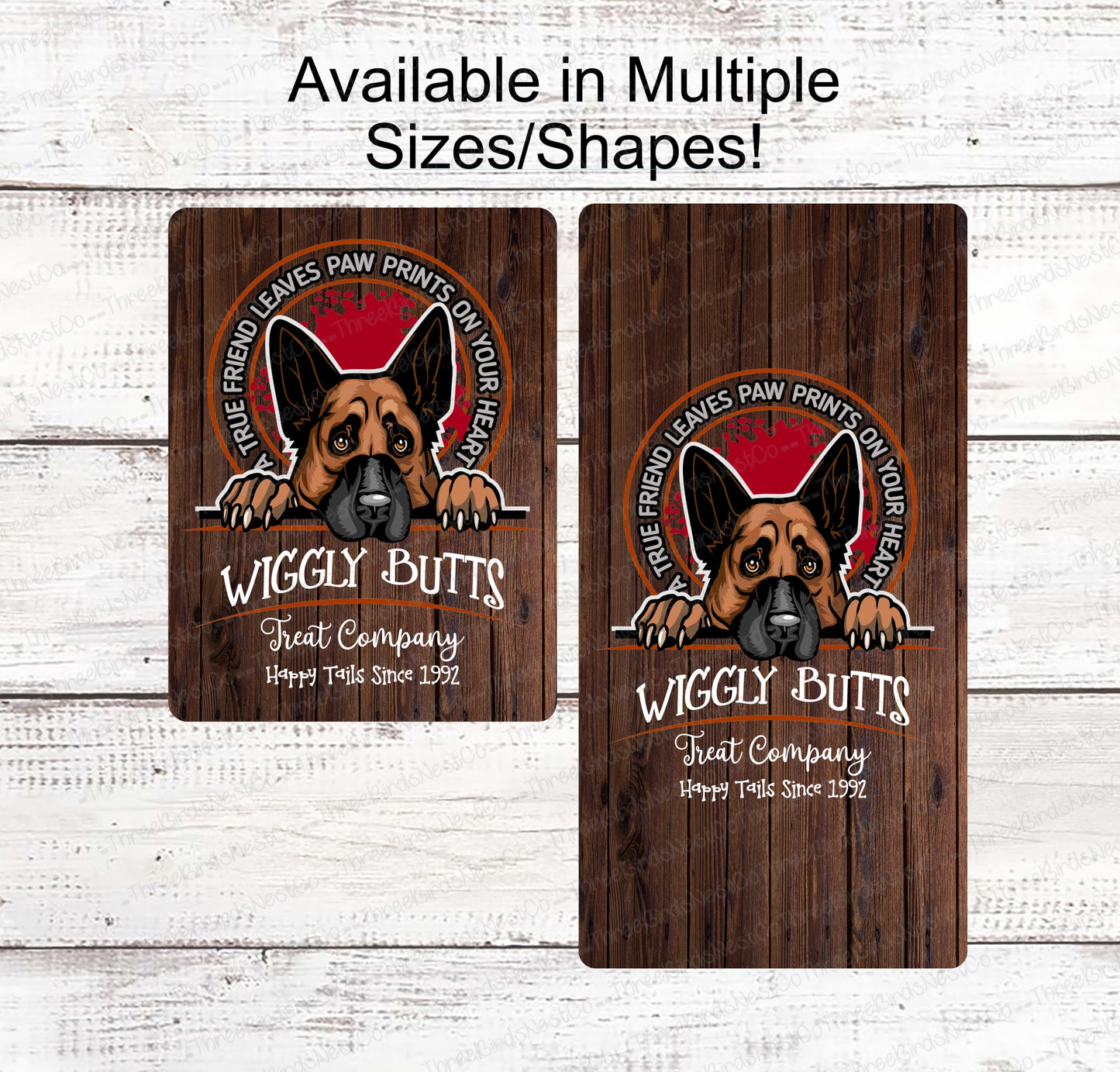 Wiggly Butts Treats Sign- German Shepherd