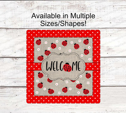 Burlap Ladybugs Welcome